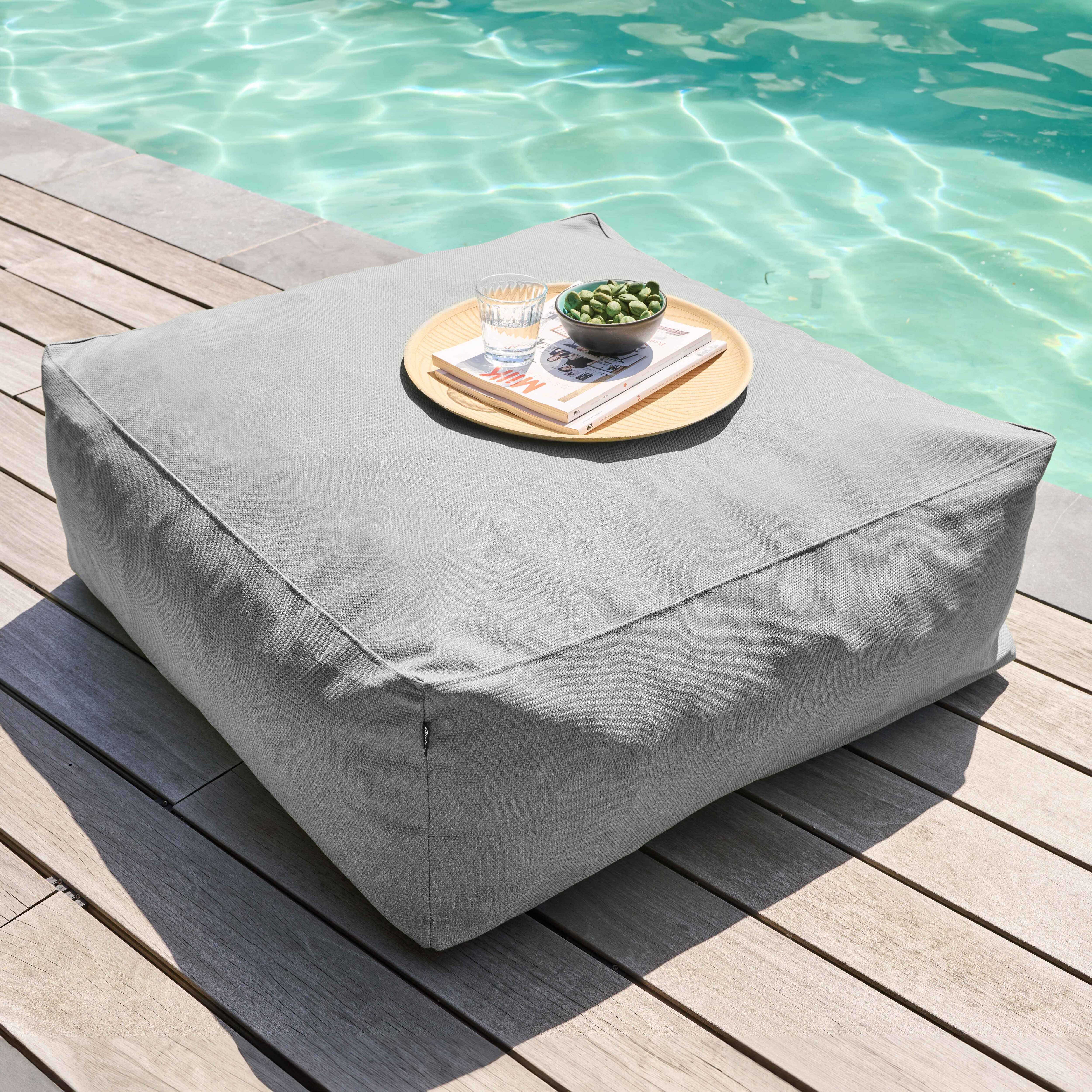 Canapé d'angle de jardin modulable 6 places gris, Mixi - Oviala - 6