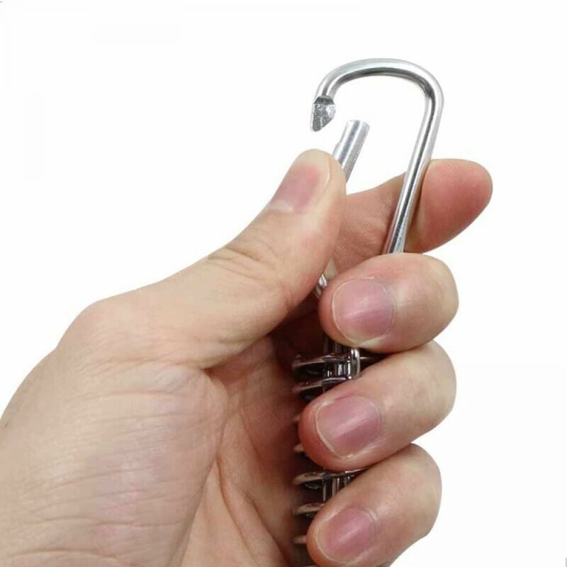 Clips à ressort, accessoires de fixation pour voile d'ombrage, ensemble de 4 pièces comprenant 4 ressorts et 8 mousquetons. - 4