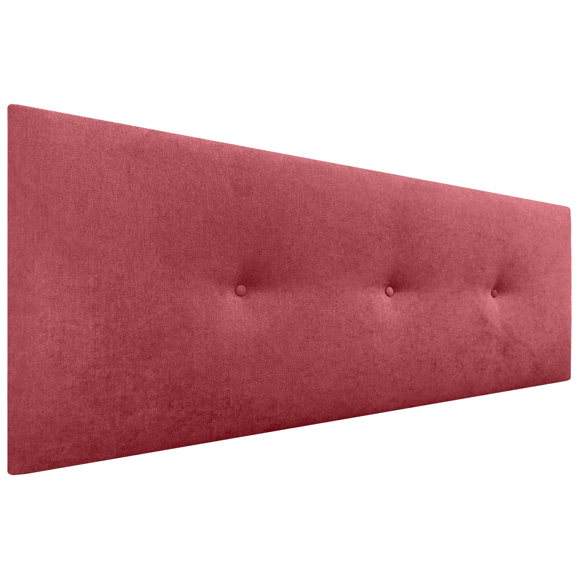 Dhome cabecero de tela acualine liso con botones tapizado de alta gama cabezal lujo cama dormitorio moderno acolchado (tela rojo, 145cm)