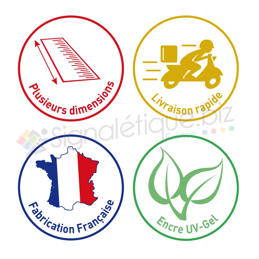 Lot de 2 Stickers adhésif CONDUITE SUPERVISÉE (G1591) Diamètre 150 mm Matière Adhesif - 5