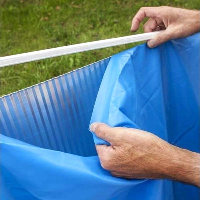 Liner Gre Azul PVC 730x375x120 cm UV Resistente a produtos químicos Estanqueidade Durável Fácil Limpeza - 5