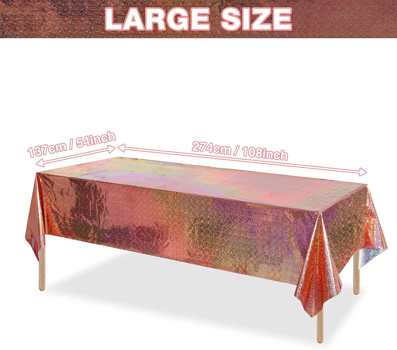 2 Tovaglie Rosa Con Fiocco Per Feste - 137x215 Cm, Plastica Resistente, Impermeabili, Per Addio Al Nubilato E Compleanni