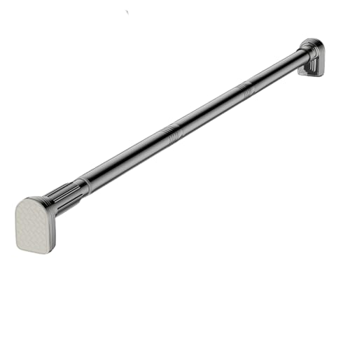 Perche telescopique de 80cm en acier inoxydable argente sans percage portee telescopique 80 100cm