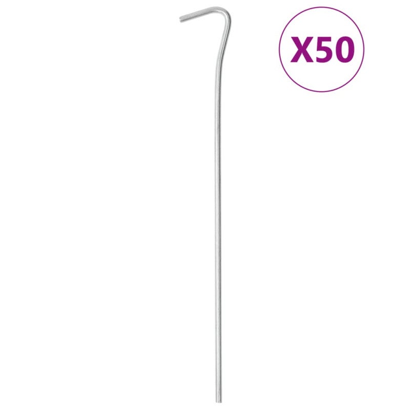 Kołki Namiotowe Vidaxl 50 STS Ø4 mm 23 cm ze Stali Ocynkowanej