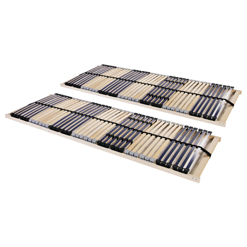 Maison exclusive - somieres de láminas con 42 listones 7 zonas 2 uds 70x200 cm