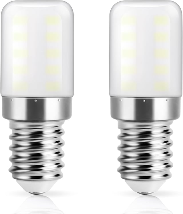 Ampoule LED réfrigérateur E14, Blanc froid 6000K, 3W pour réfrigérateur, 300lm, Petit culot à vis lampe LED, 2 Unité