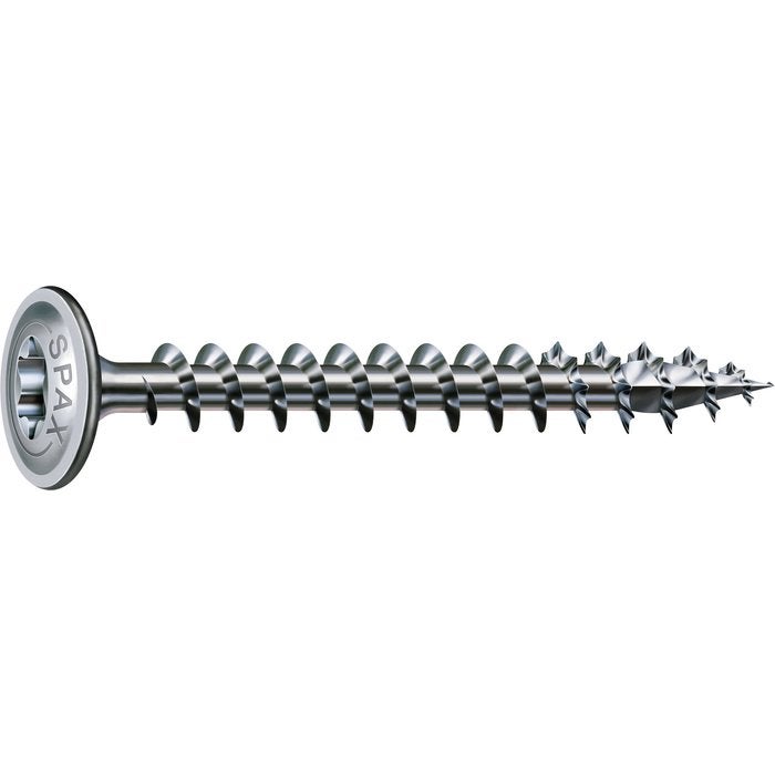 Vis charpente - Spax - Tête large bombée - Acier zingué - 8 x 320/80 mm - Boîte de 50 - 5