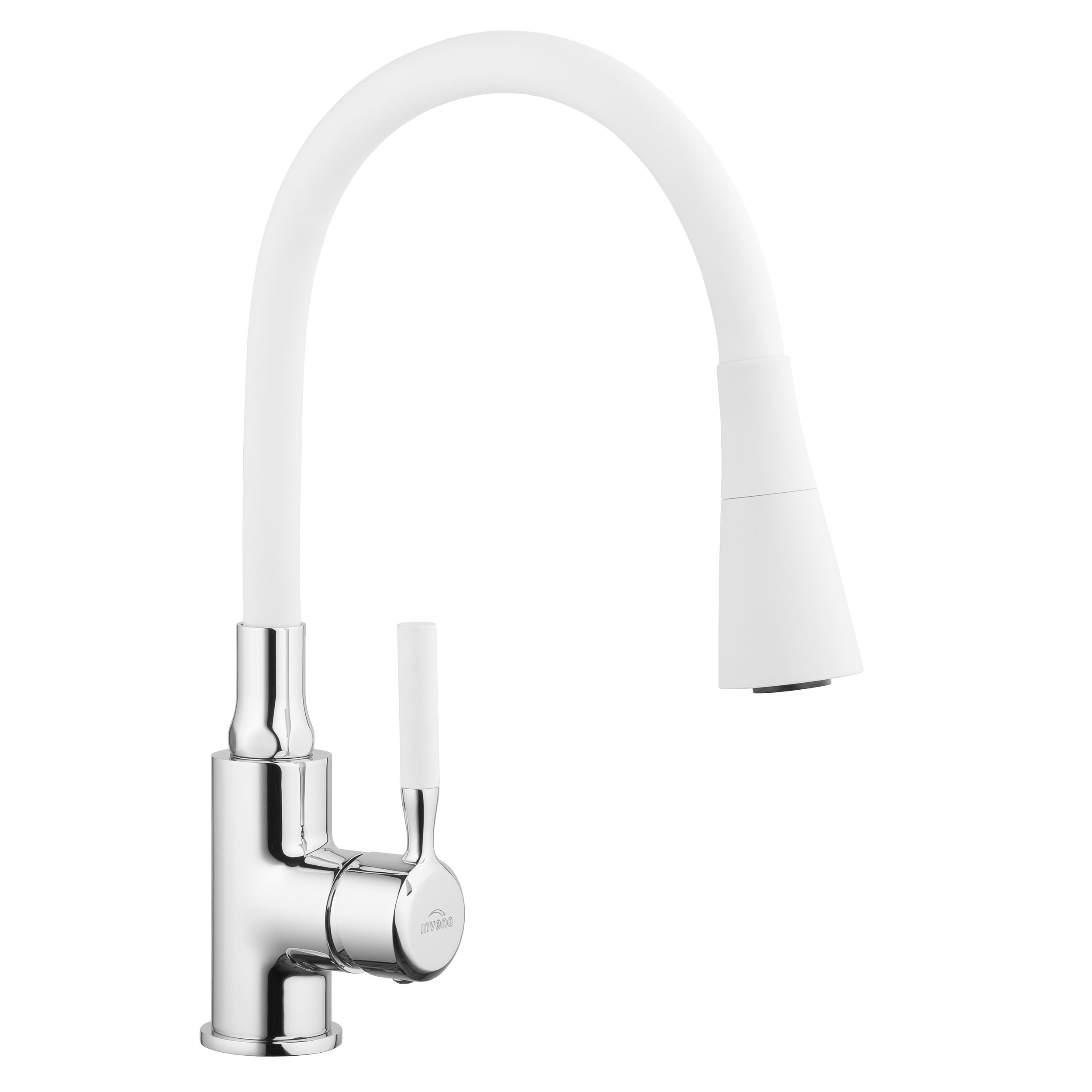 Bateria kuchenna Invena Hula z elastyczną 2f wylewką, biały