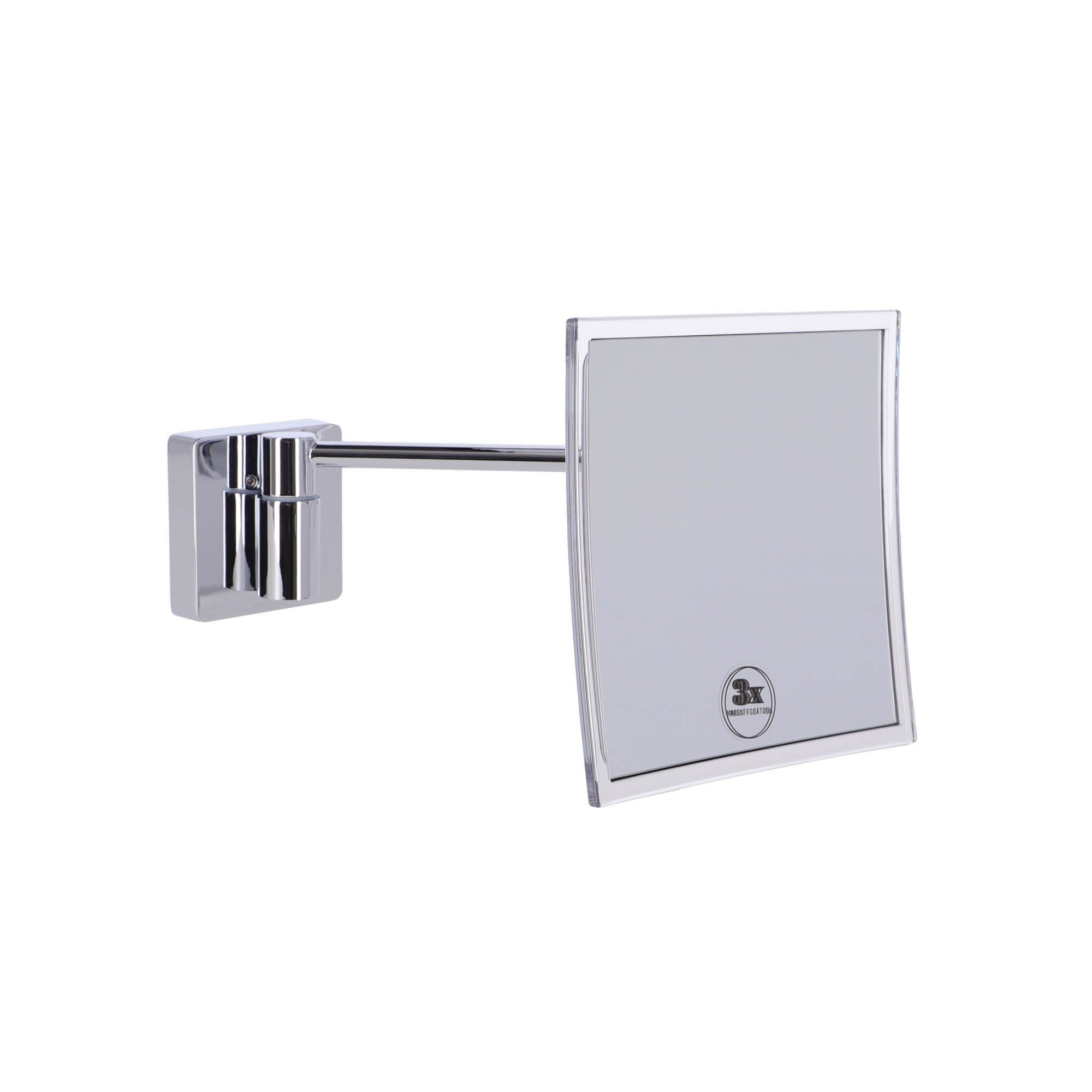 Specchio Da Parete Rotondo Estensibile - Ingrandimento 3X, Cromato, Regolabile - Foto 5