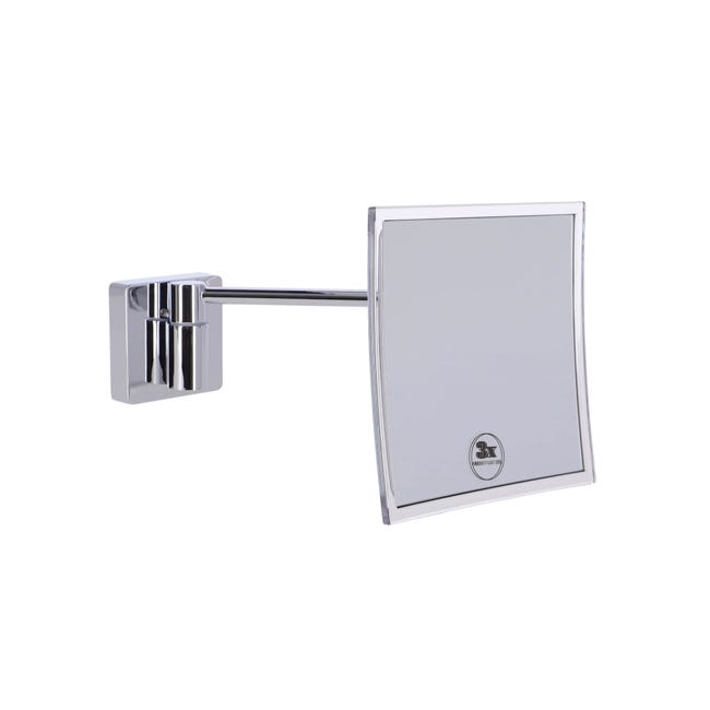 Specchio Da Parete Rotondo Estensibile - Ingrandimento 3X, Cromato, Regolabile - Foto 5