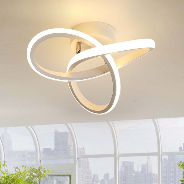 Lampa sufitowa LED, energooszczędny żyrandol LED, nowoczesna lampa sufitowa 20 W, designerska lampa LED do korytarza, ciepła biel 3000 K