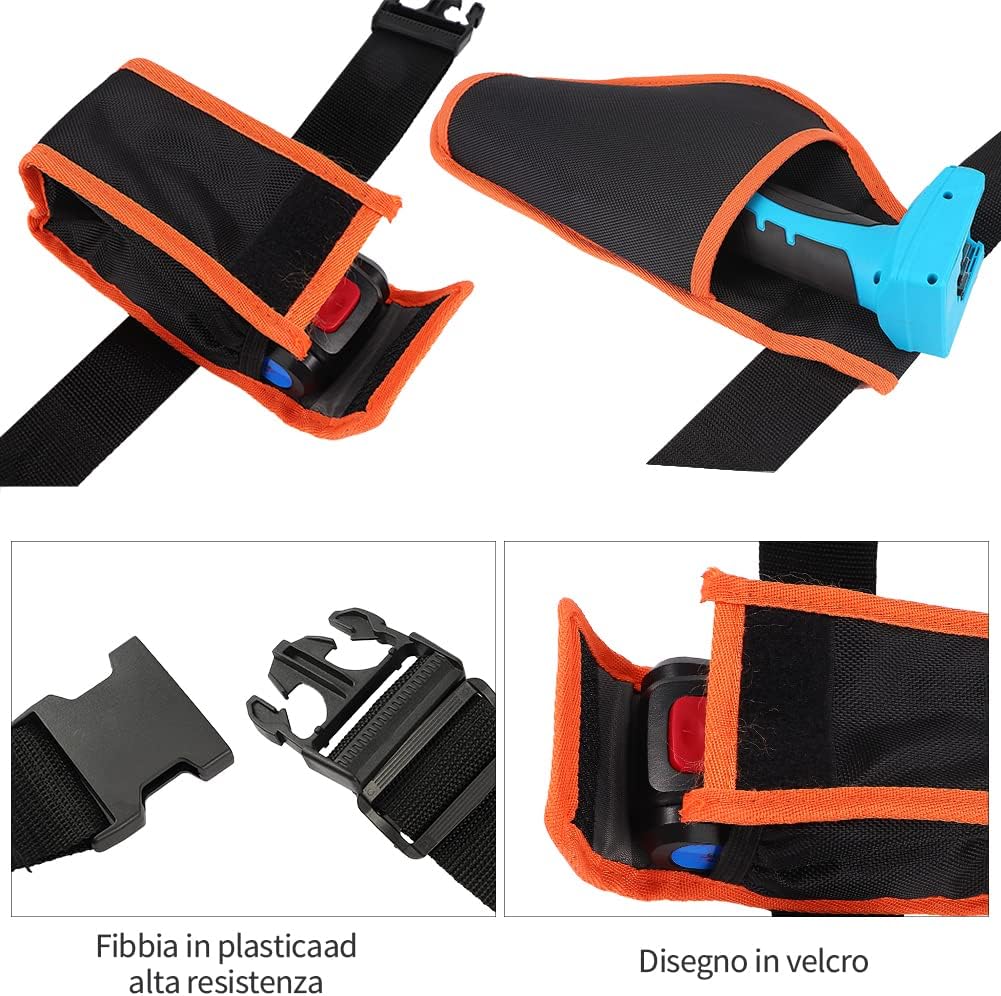 Borsa Porta Attrezzi Lehua - Set Di 3 Tasche Arancioni E Nere, Perfetta Per Giardinaggio E Lavori Fai Da Te
