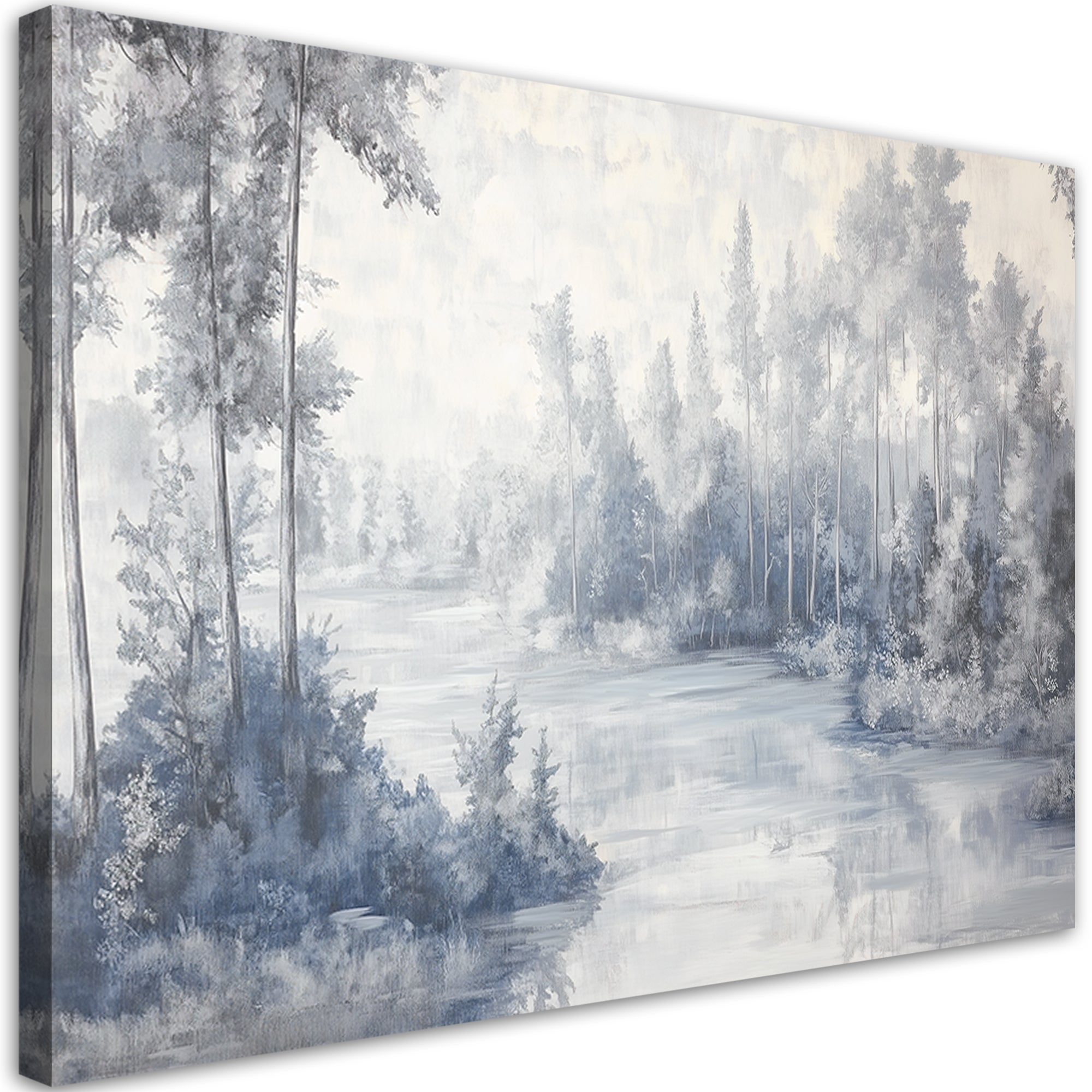 Obraz na płótnie, Rzeka drzewa natura 60x40