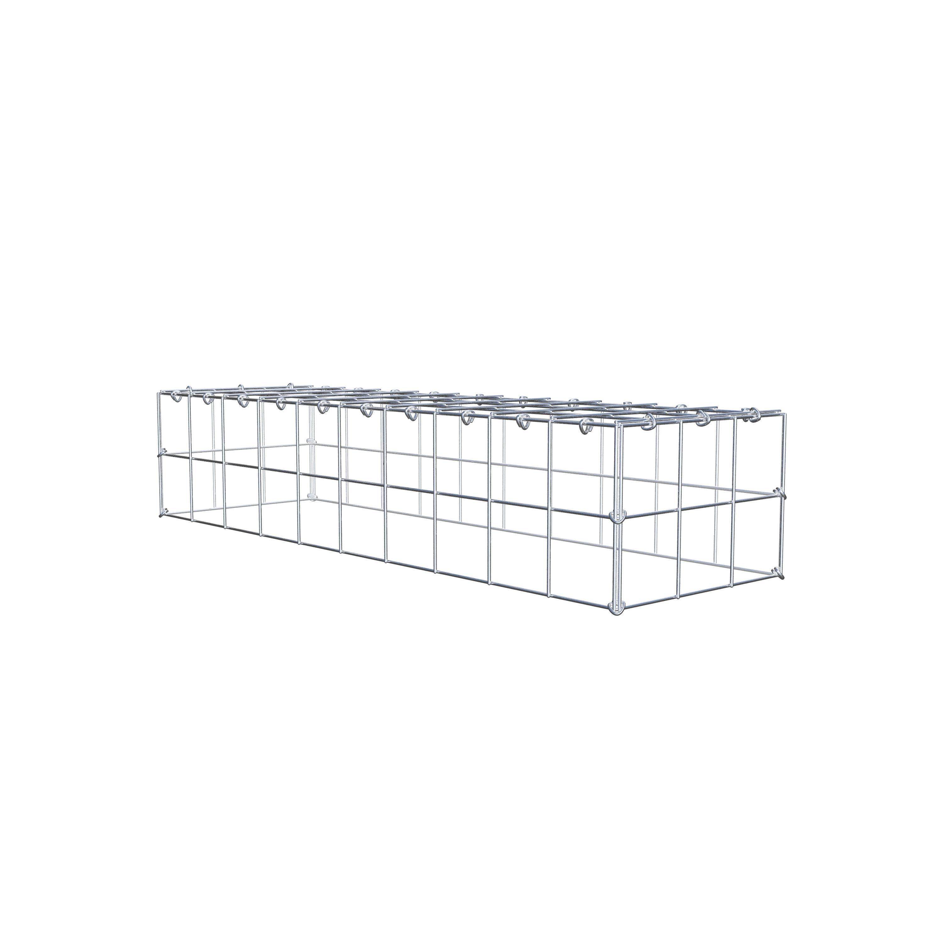 Gavión para apilar en acero galvanizado 100x20x30cm (LxAxP), malla 10 x 10cm, Anillo en C, sin rejilla inferior - 7