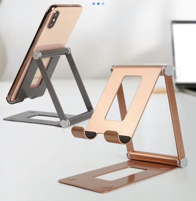 Supporto Per Cellulare O Tablet | Supporto Da Tavolo Stabile | Angolo Fino A 90° | Compatibile Con Tutti I Modelli | Leroy Merlin - Foto 8