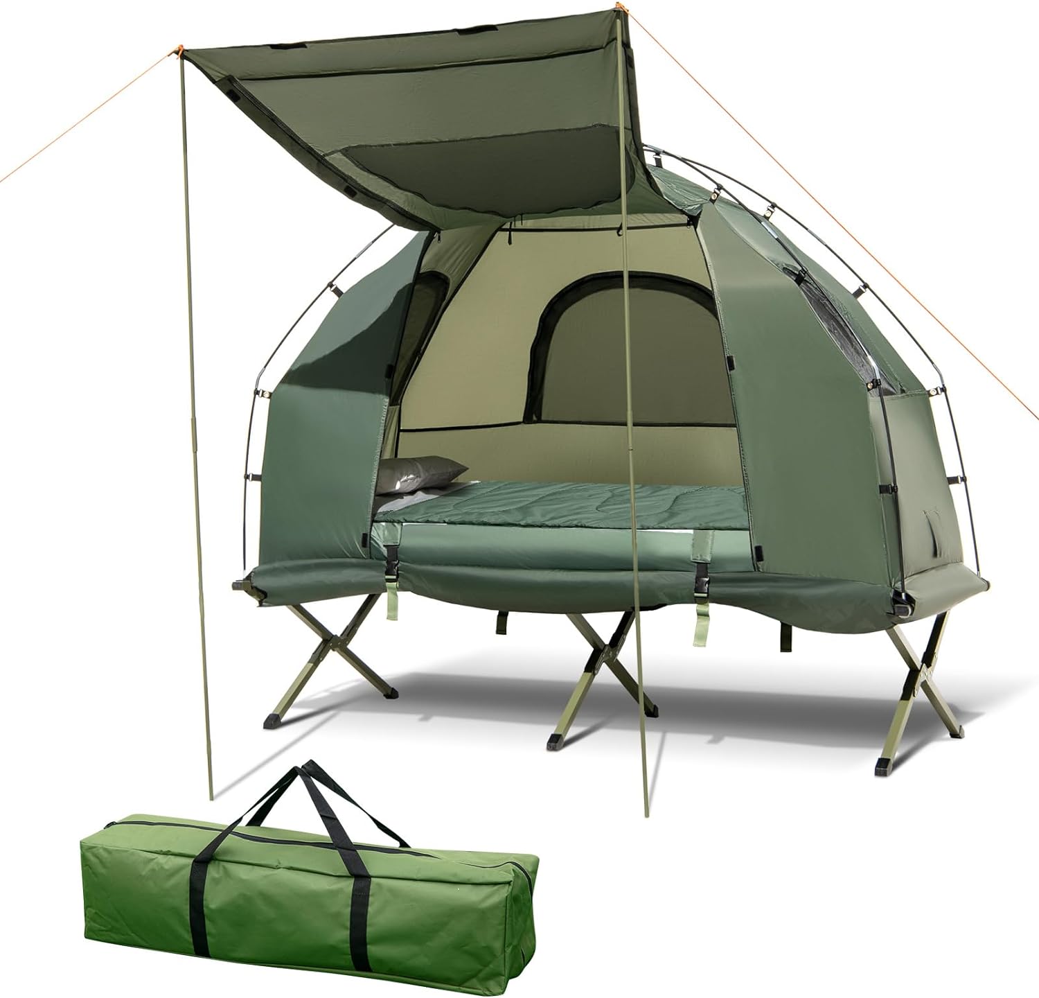 Tenda Da Campeggio Leggera Per 2 Persone | Doppia Porta Con Zanzariera, Impermeabile 200x150x120 Cm, Con Borsa - 2