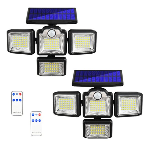 Solarny reflektor ścienny LED Oświetlenie bezpieczeństwa z inteligentną detekcją tryby Składany białe światło Odporny na deszcz sztuki