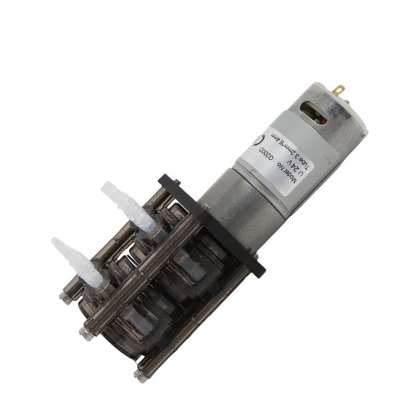 Peristaltic Pump 2x200ml/min DC Brushed Motor 3.2x6.4mm Transparent ...