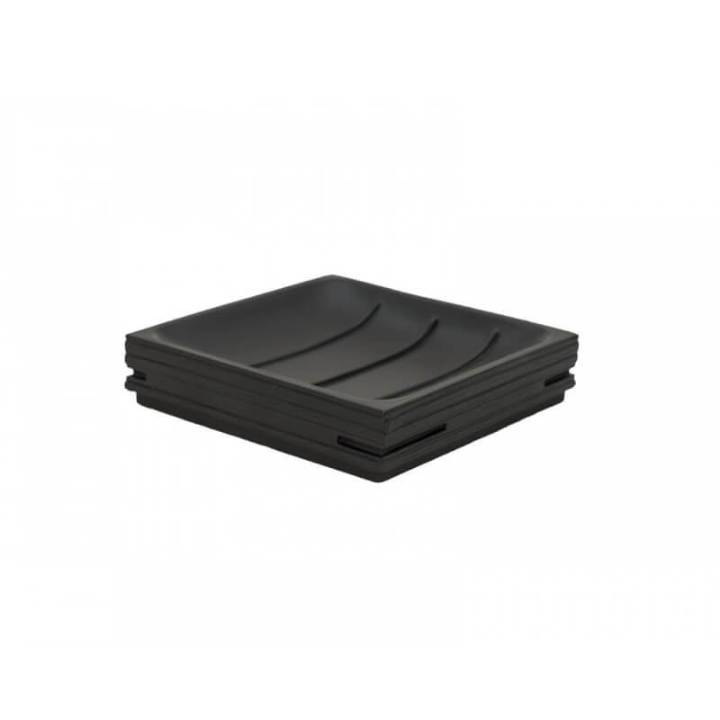 Gedy, mod. Quadrotto, porta saponetta, nero - 2