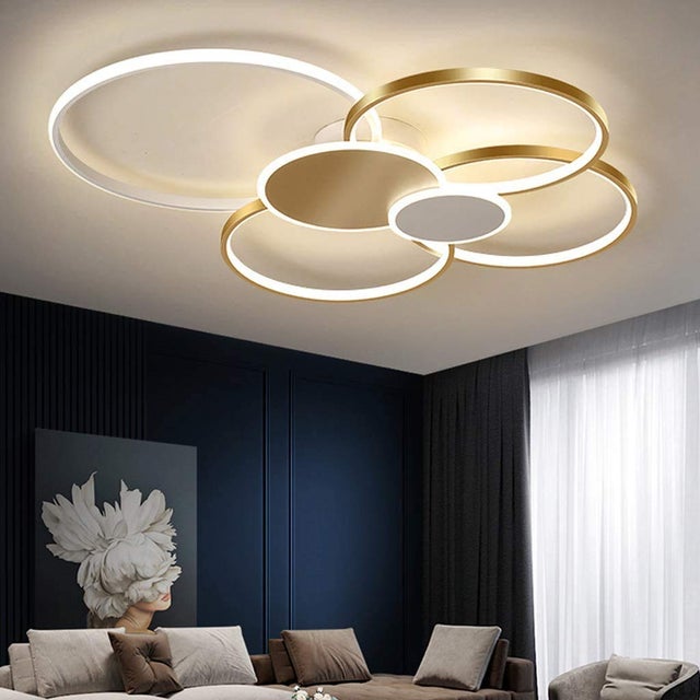 Plafoniera a LED in acrilico creativa con telecomando, 6000 K, 71 W, dimmerabile, ideale per camere da letto, uffici e sale da pranzo.