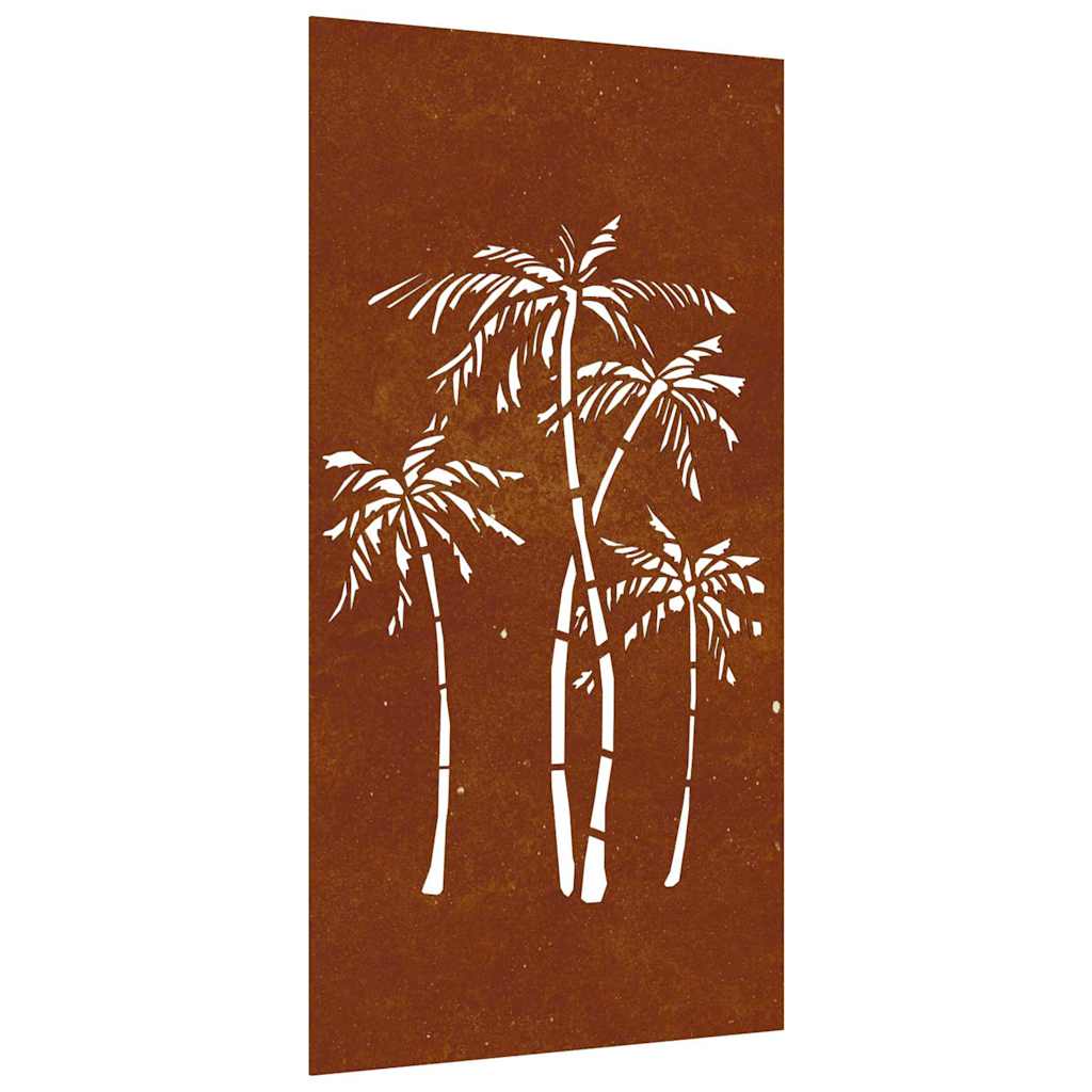 Décoration murale jardin 105x55 cm acier corten design palmier vidaXL - 2