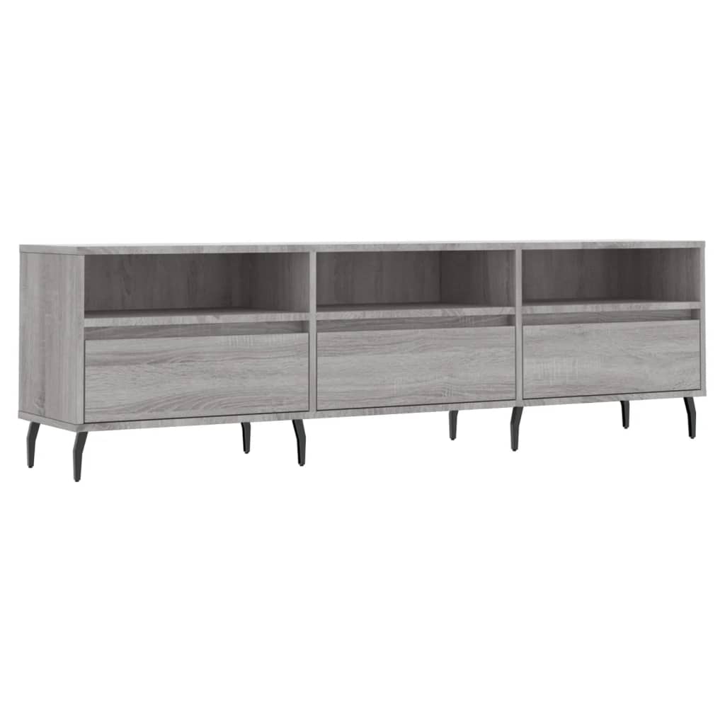 Meuble TV sonoma gris 150x30x44,5 bois d'ingénierie - 2