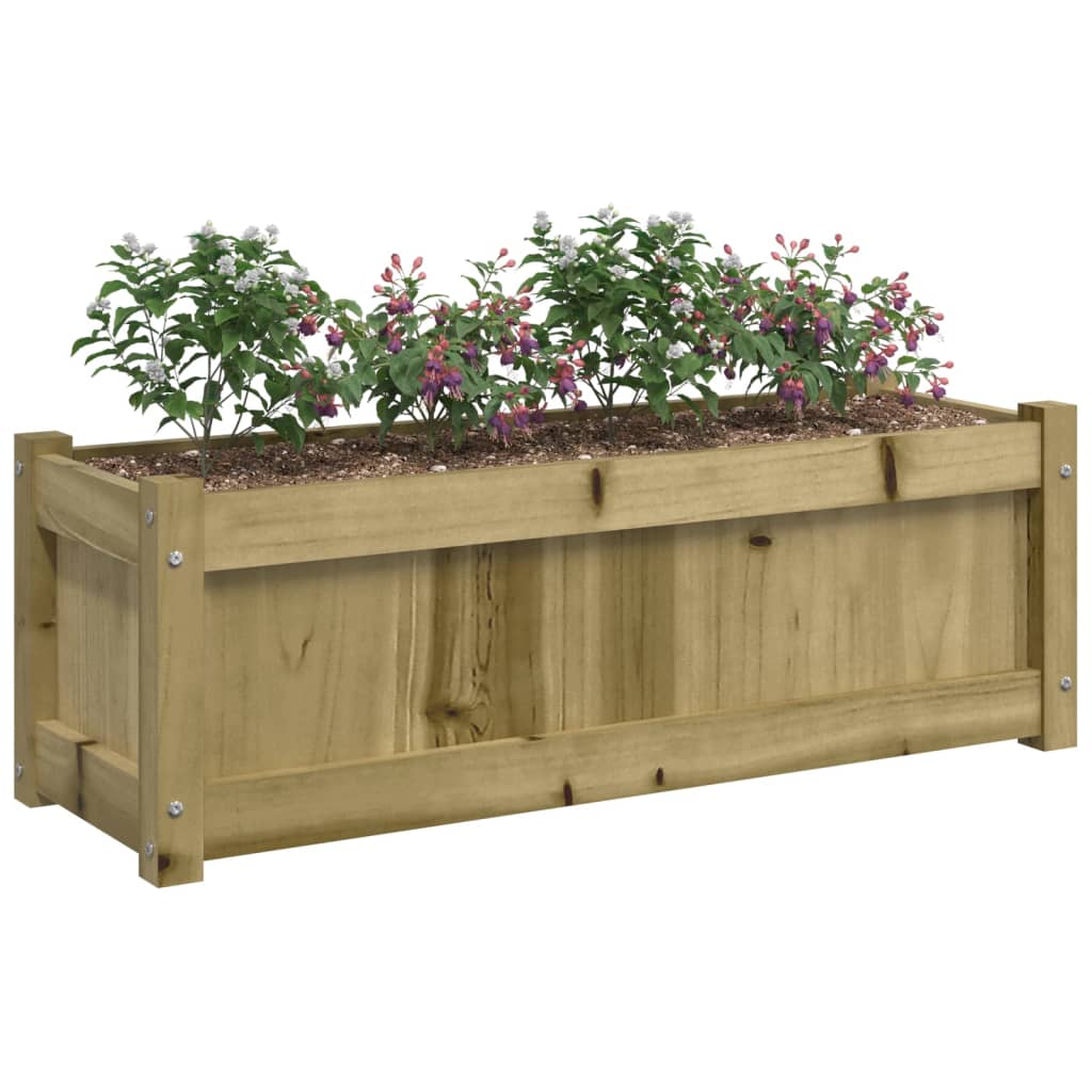 Lot de 2 Jardinières | Bac à fleurs | Pot de fleurs bois de pin imprégné656049 - 4