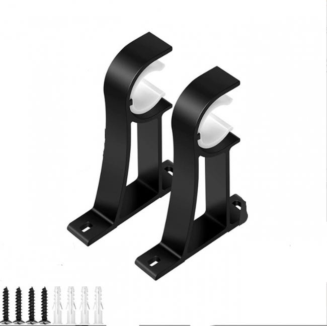 (1 para, czarny) Uchwyt na karnisz, aluminiowy uchwyt na karnisz, aluminiowy uchwyt na karnisz, sup