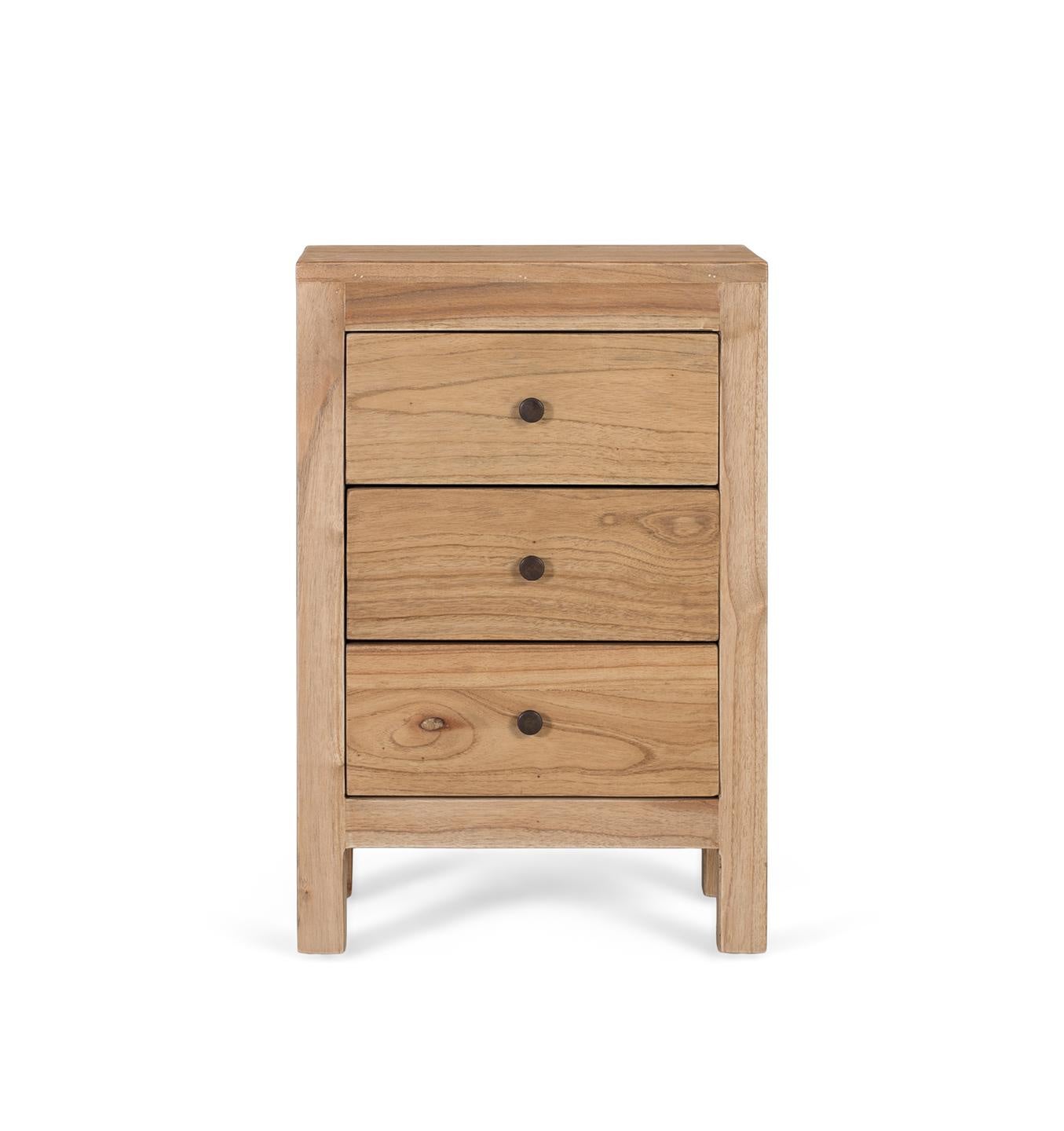 Stoliki nocne Mindi Wood 45 cm, nowoczesny styl rustykalny - 67x45x30 GYC