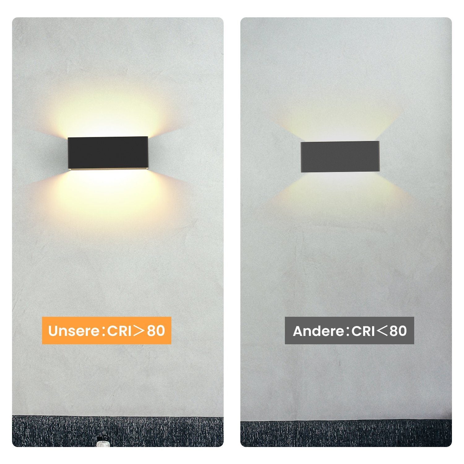 NETTLIFE Aplique LED de Pared Interior - Iluminación Negra Foco de Pared 5W, Lámpara de Escalera Arriba y Abajo, Haz Ajustable 3000K, Blanco Cálido - 3