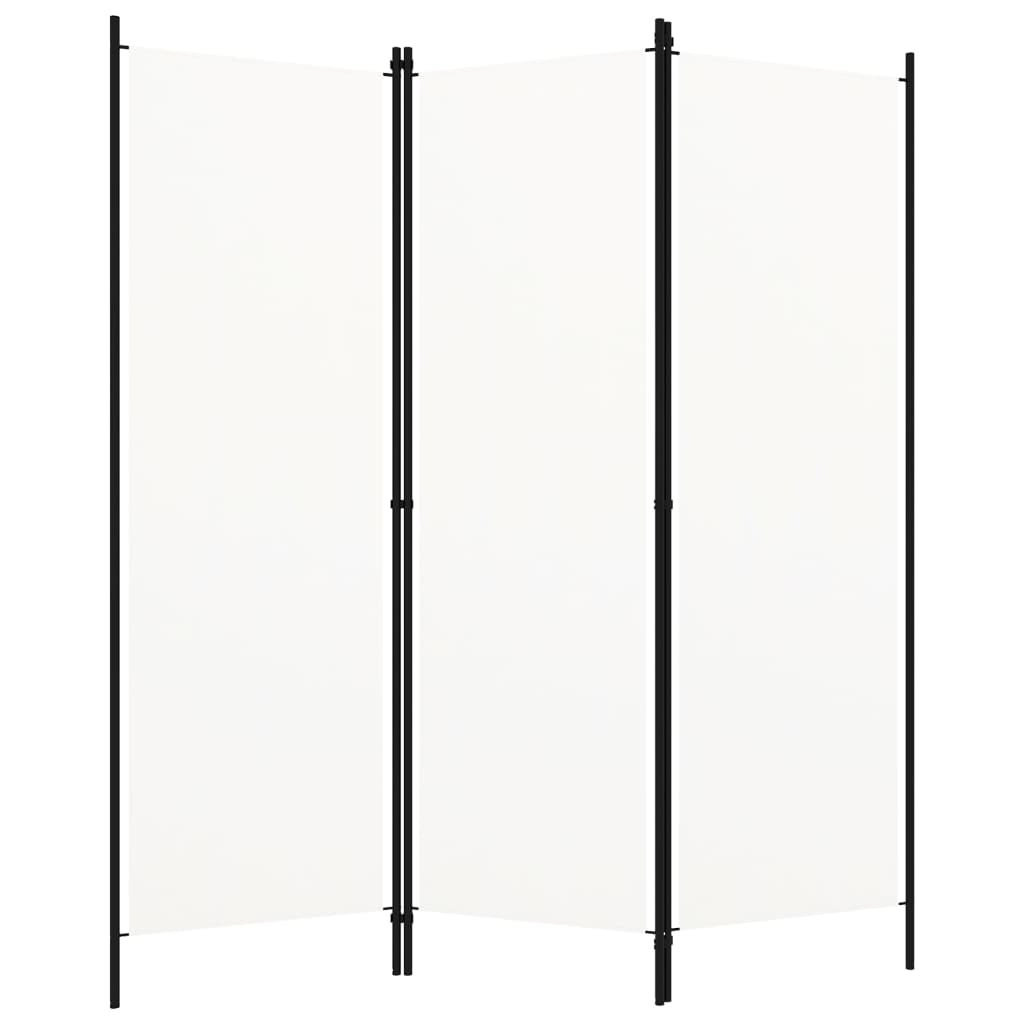 Paravent | Cloison de séparation | Séparateur 3 panneaux Blanc crème 150x180 cm164141 - 2