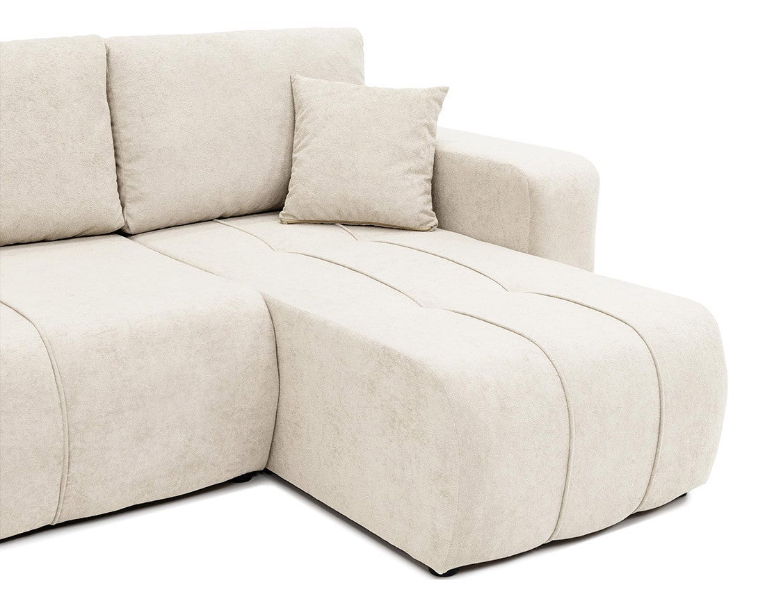 Canapé panoramique 7 places En U en Tissu Beige - NICOLE - Best Mobilier - 8