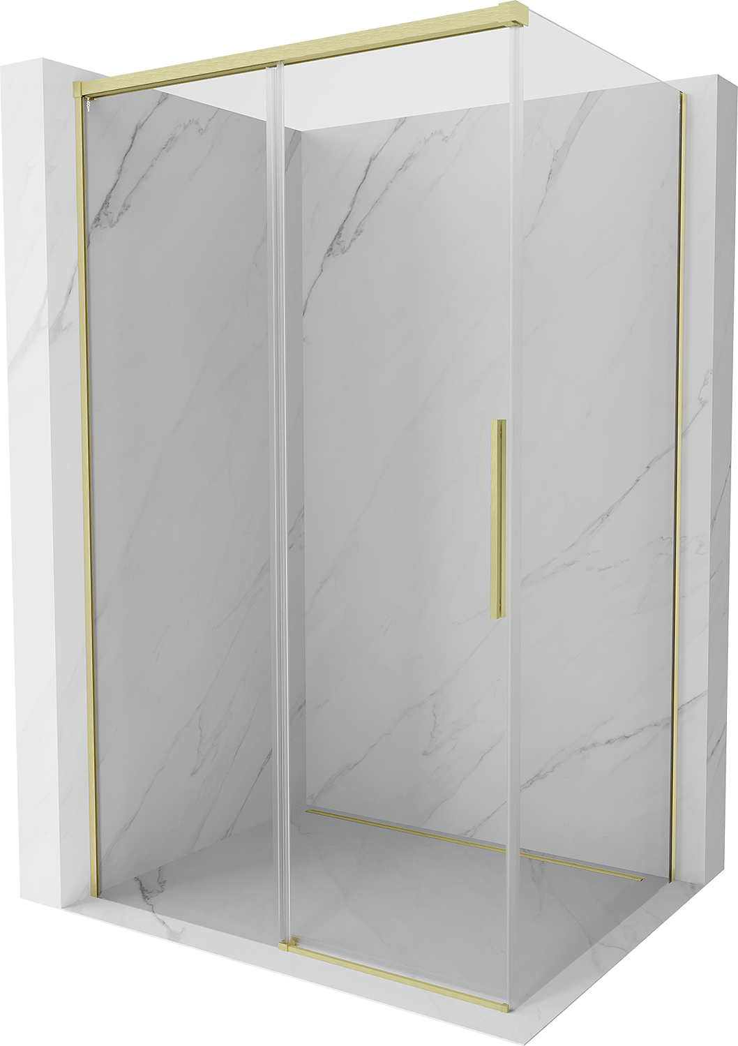 Cabine De Douche Angle PVC Pliante - Hauteur 170-175 Cm, 2 Portes, Blanc, Fabrication Italie