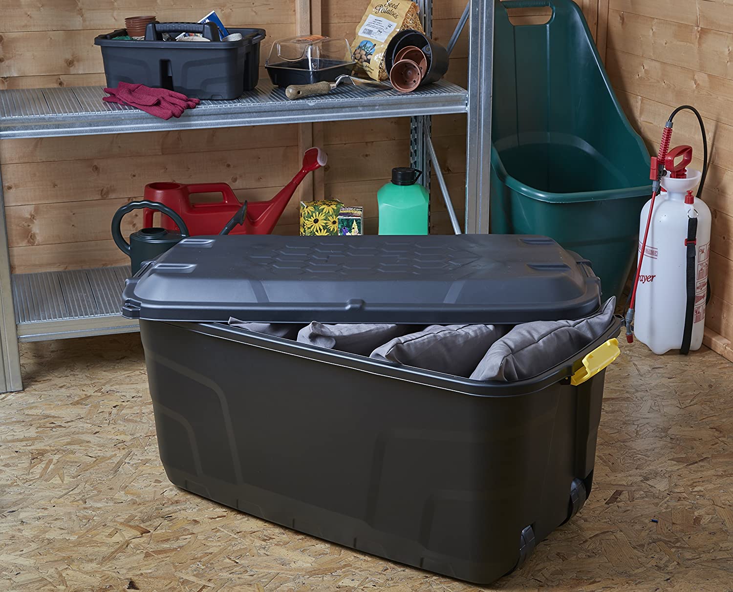 Malle De Rangement 145L Heavy Duty sur roulettes, L.94 x l.52 x H.45 cm - 3