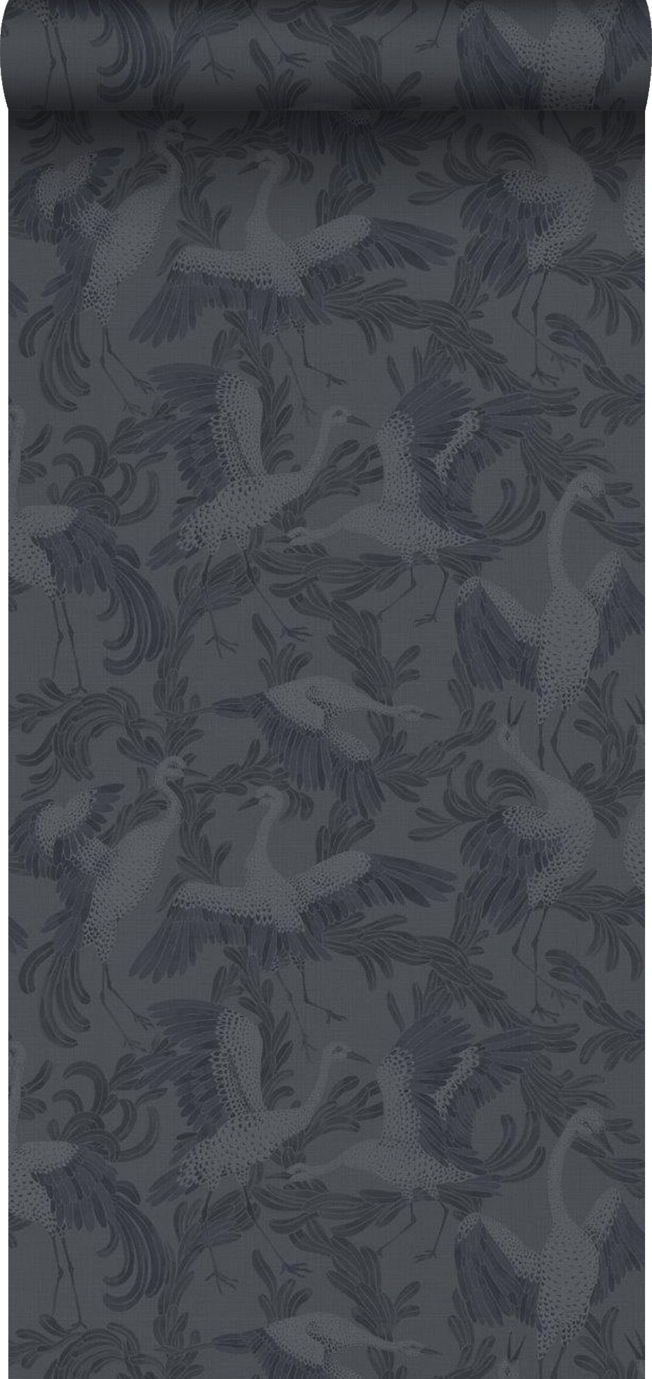 Tapeta żurawi ciemnoniebieskim - 53 cm x 10.05 m - BORASTAPETER