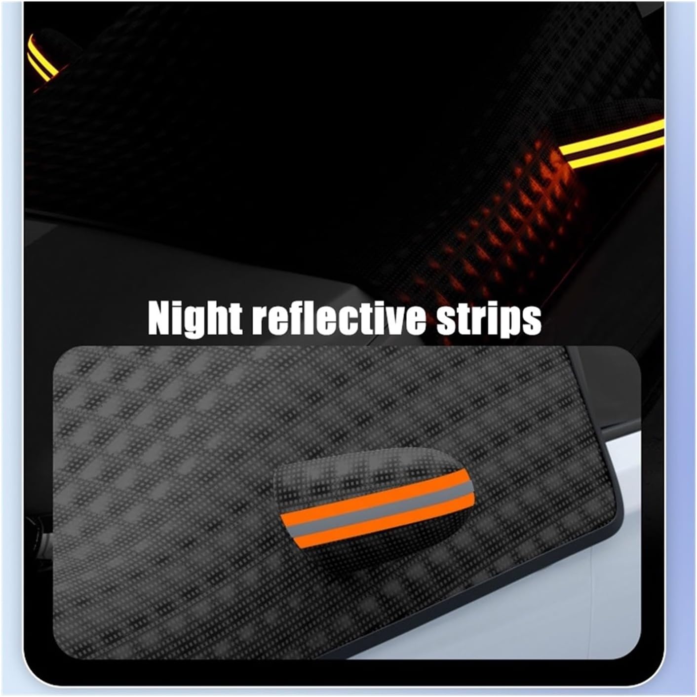 Housses de pare-brise de voiture Bouclier anti-neige Imperméable à l’eau Hiver Auvent extérieur Pare-soleil Demi-protecteur Couverture de fenêtre - 5