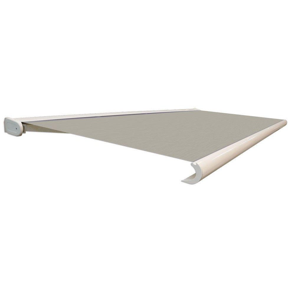 Toldo cofre samoa de 5 m x 3 m con motor, mando a distancia y sistema de emergencia (sesgc - gris)