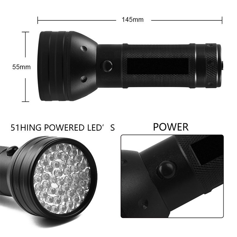 Lampe UV violette, 100 lampes, lampe de détection d'agent fluorescent, lampe UV - 6