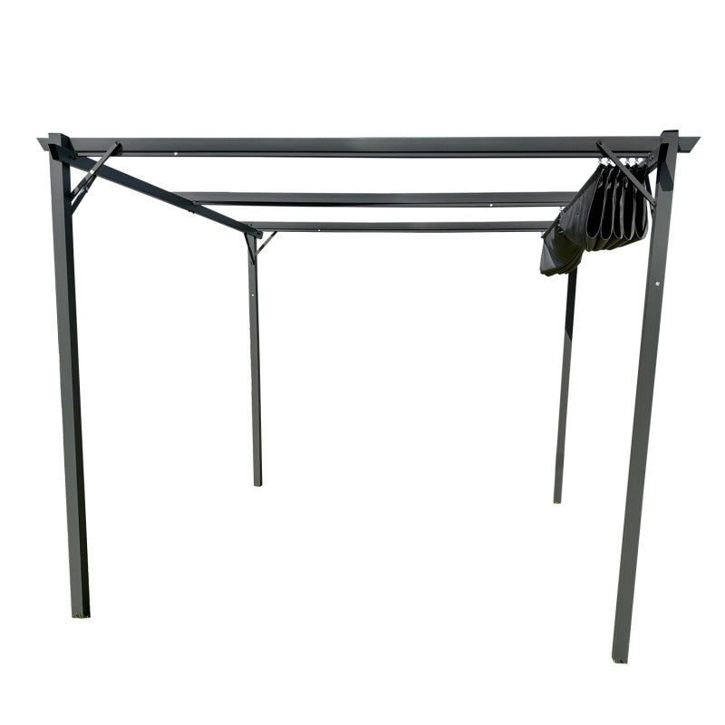 Metalowa pergola 3x4m 4iQ Group do ogrodu szara - 6