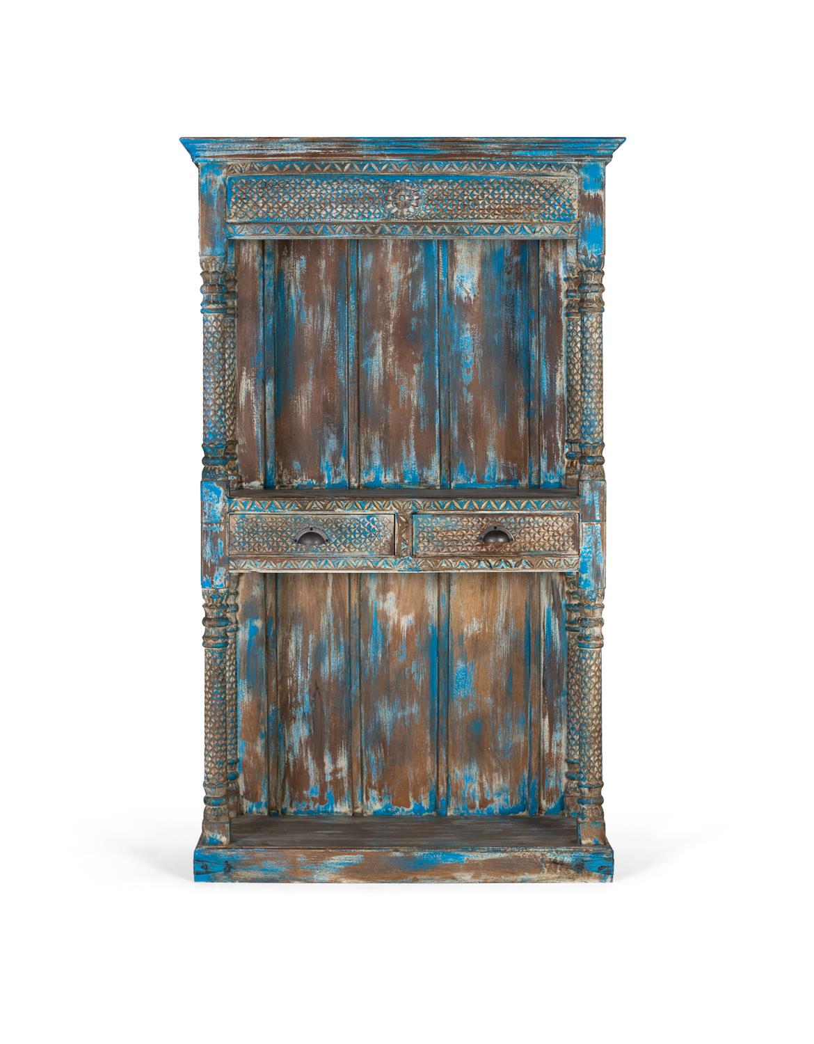 Etagère w niebieskim starym manguier 180 cm