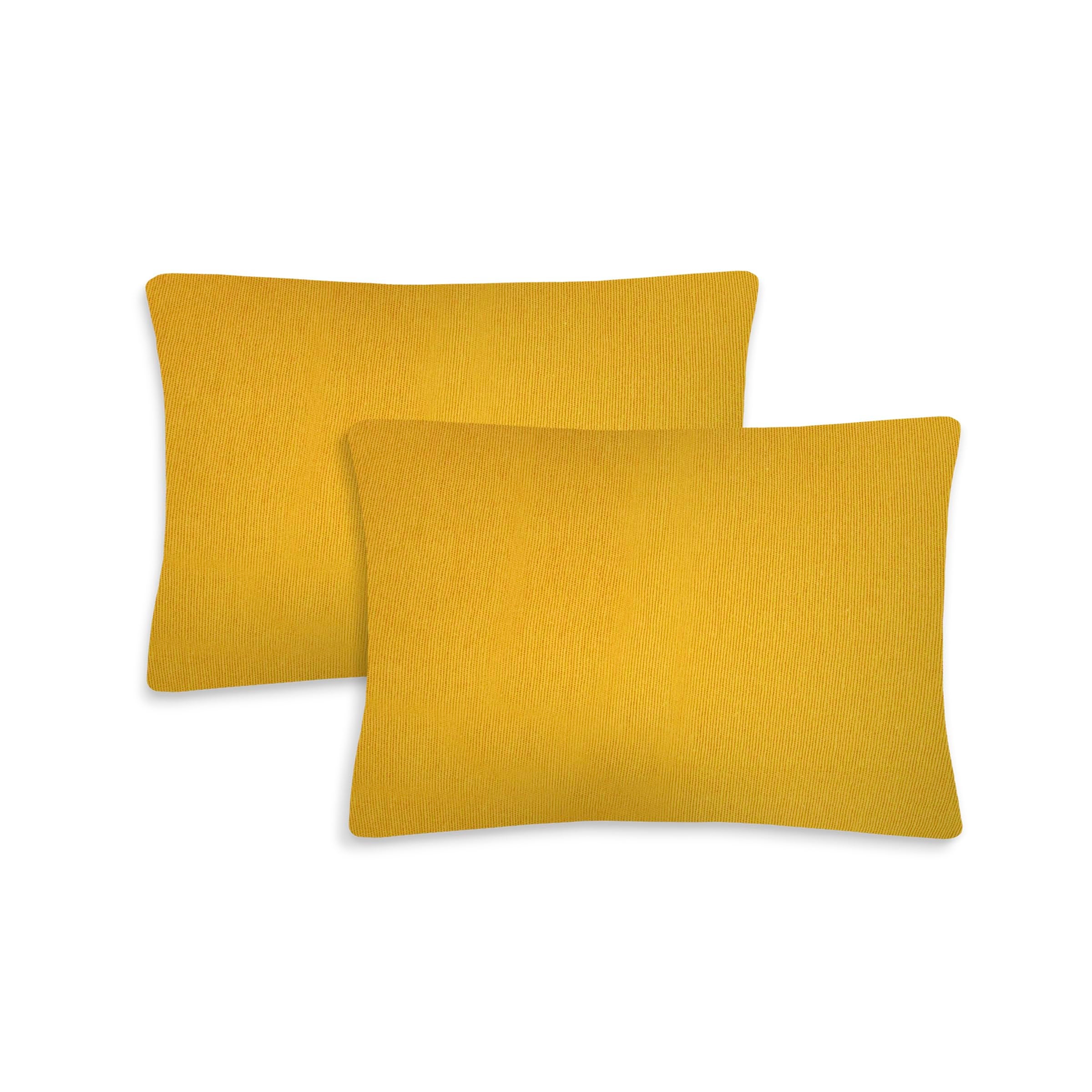 Meekio Juego De 2 Fundas De Almohada Amarillas De 12 X 20 Pulgadas, Fundas De Almohada Decorativas De Lino Para Decoración De Sofá