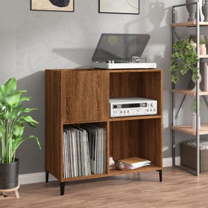 VidaXL Armoire à Disques, Armoire Latérale Avec Rangement, Meuble Pour Tourne-Disque, Buffet De Salon, Moderne, Maison Noir 831950 - Maison