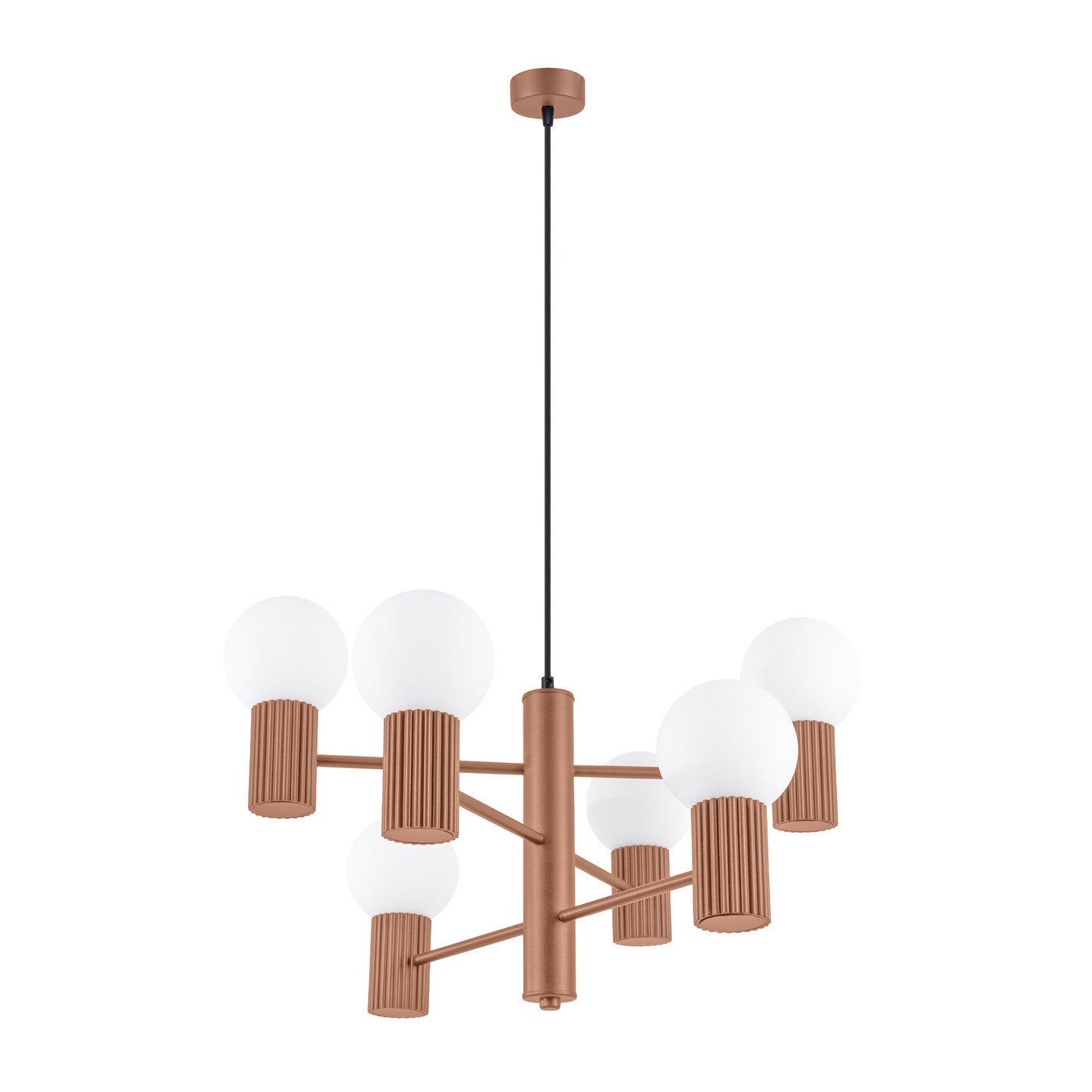 Lampa wisząca HALO mocca 6 x G9 x 8W wym:230x64x64cm Sollux Lighting