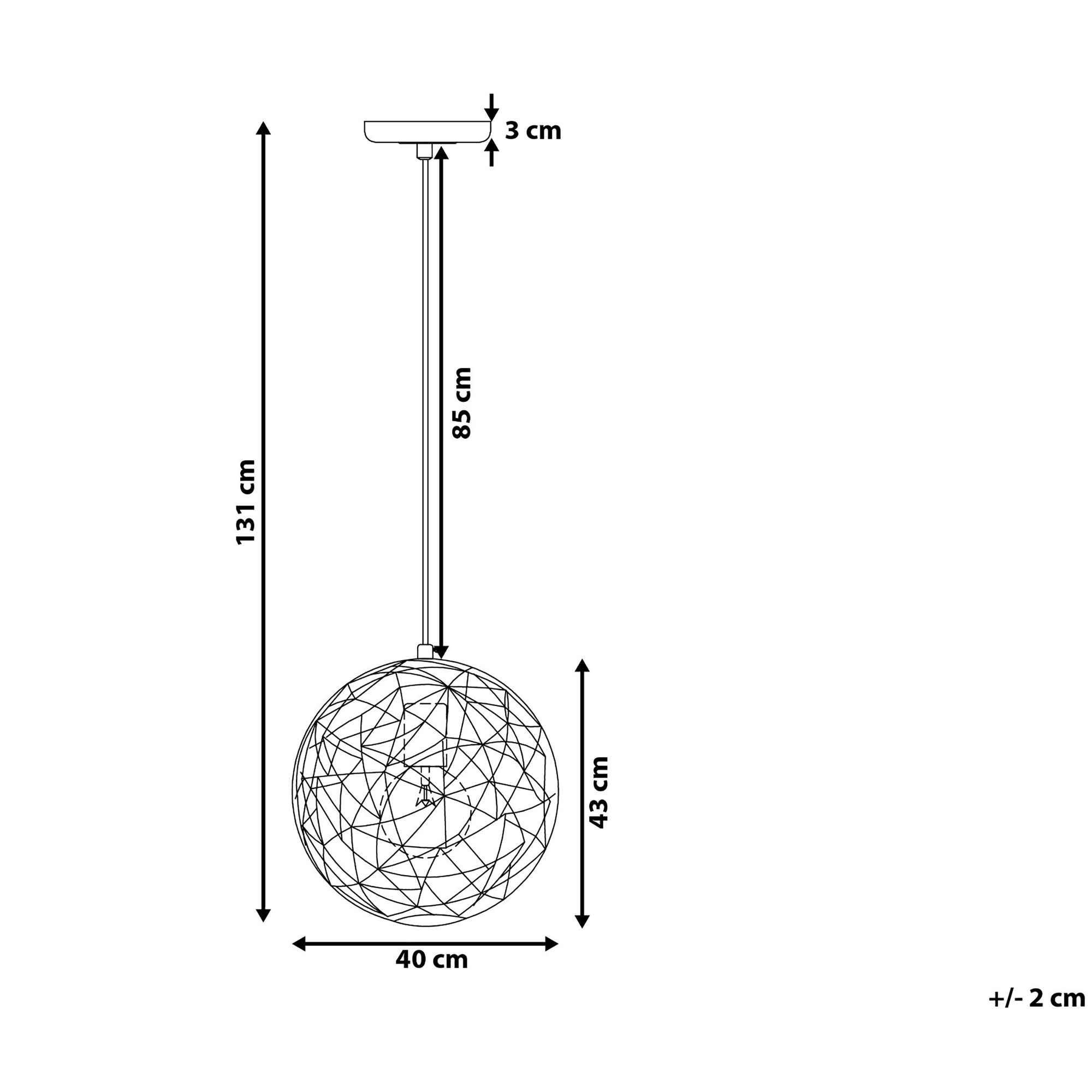 Lampadario LEMME Metallo Rame - 3