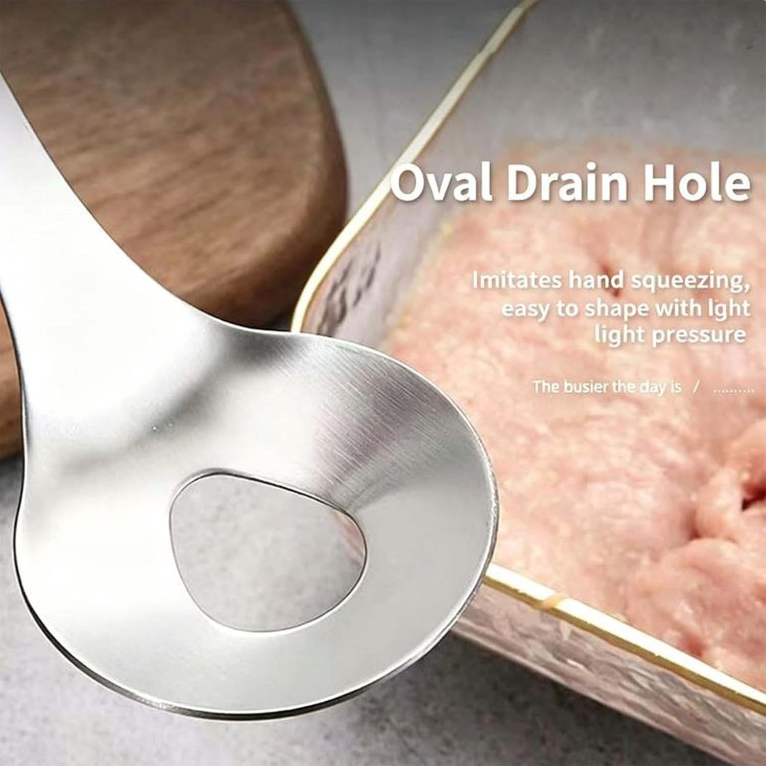 Meatball Maker Spoon,2PCS,Acier Inoxydable avec Trou Central, pour ...
