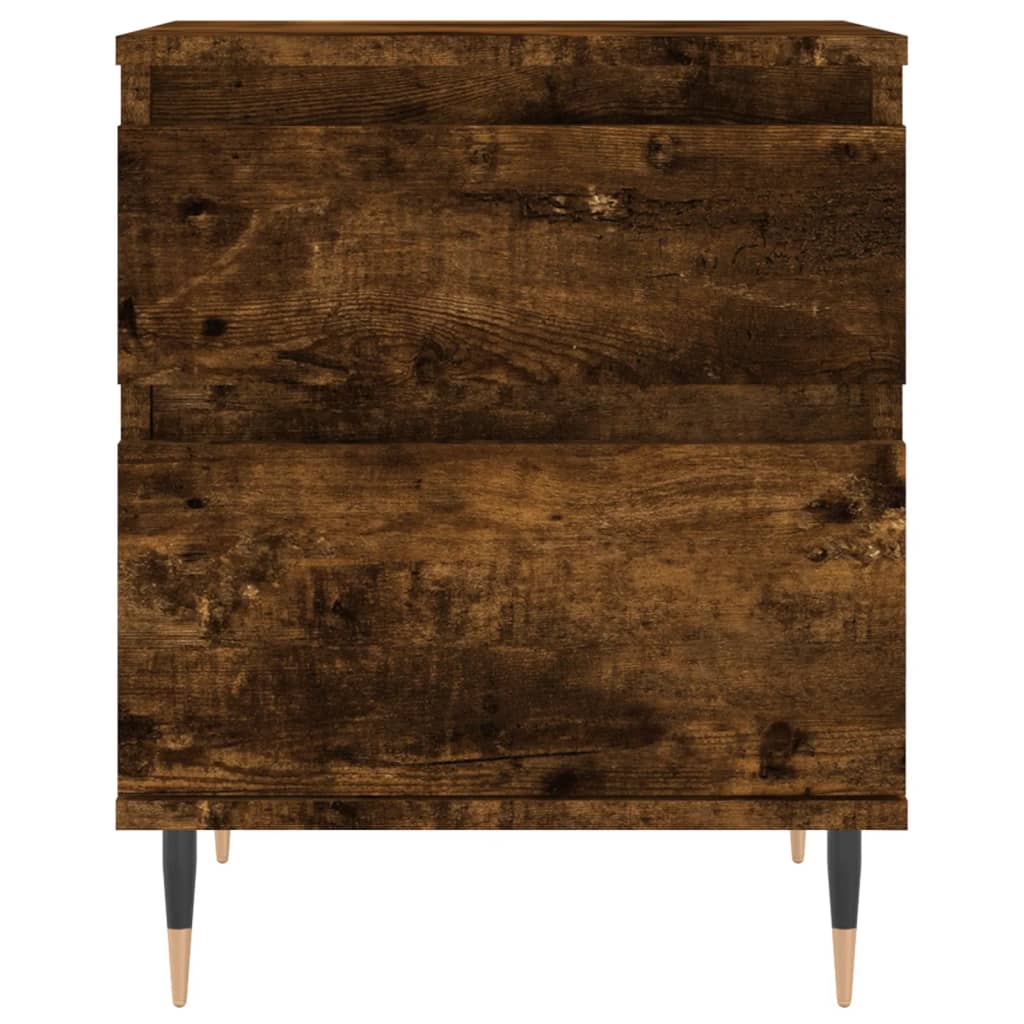 Maison Exclusive - Table de chevet chêne fumé 40x35x50 cm bois d’ingénierie - 5
