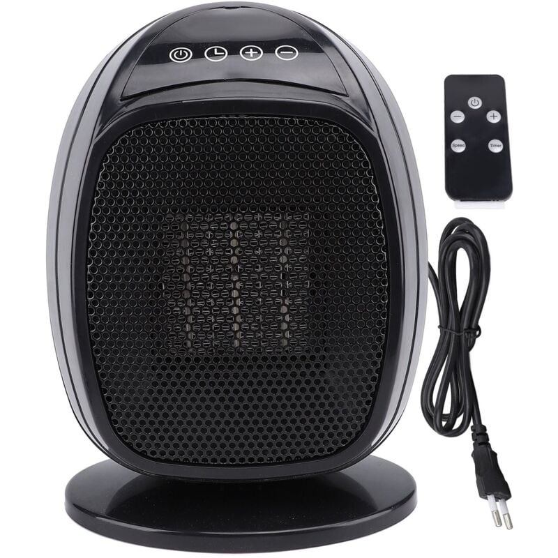 Mały dodatkowy grzejnik, przenośny wentylator elektryczny, cichy, odpowiedni do biura, domu, sypialni, czarny