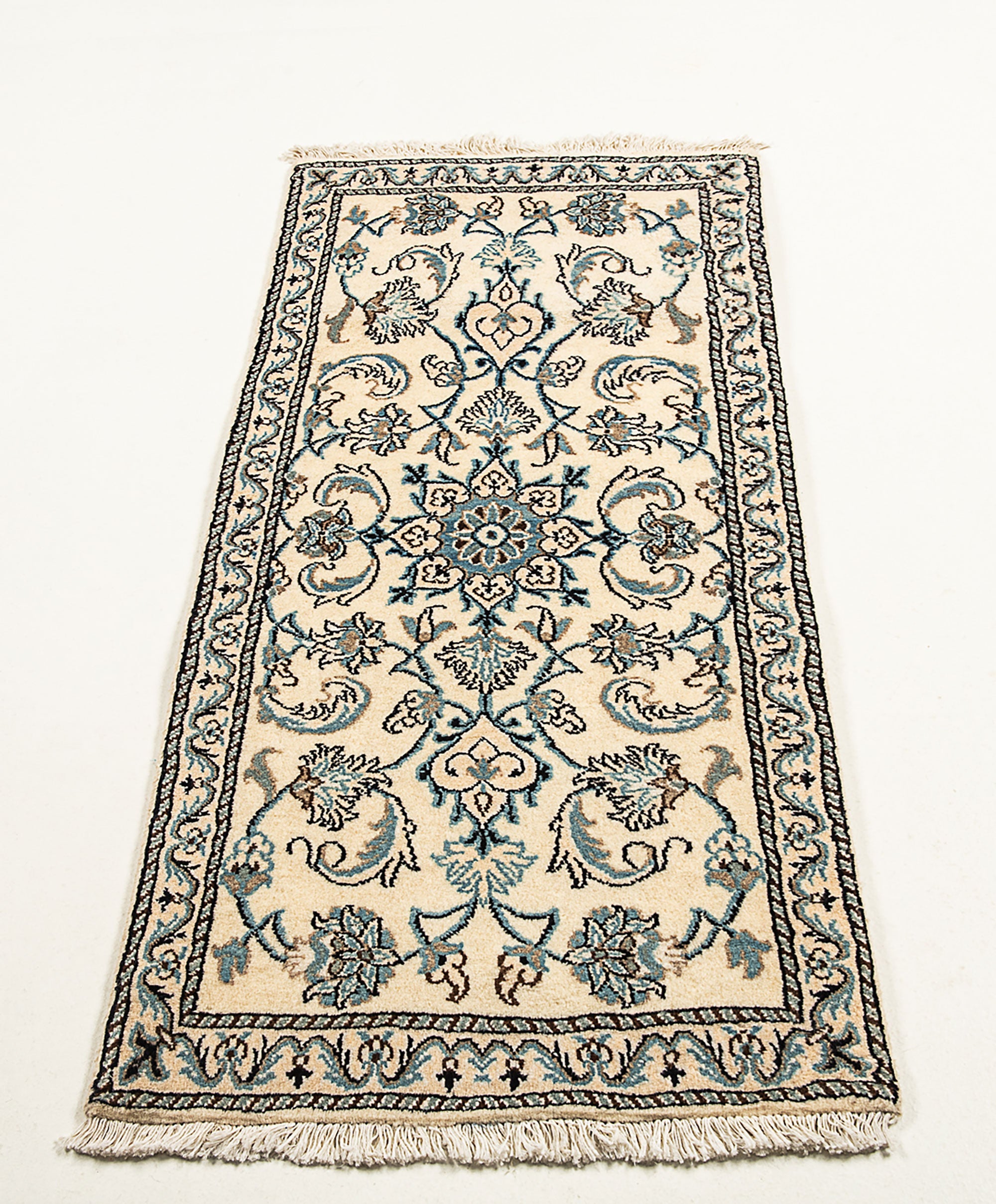 Alfombra oriental hecha a mano original, tamaño: 140x66 cm con certificado de autenticidad