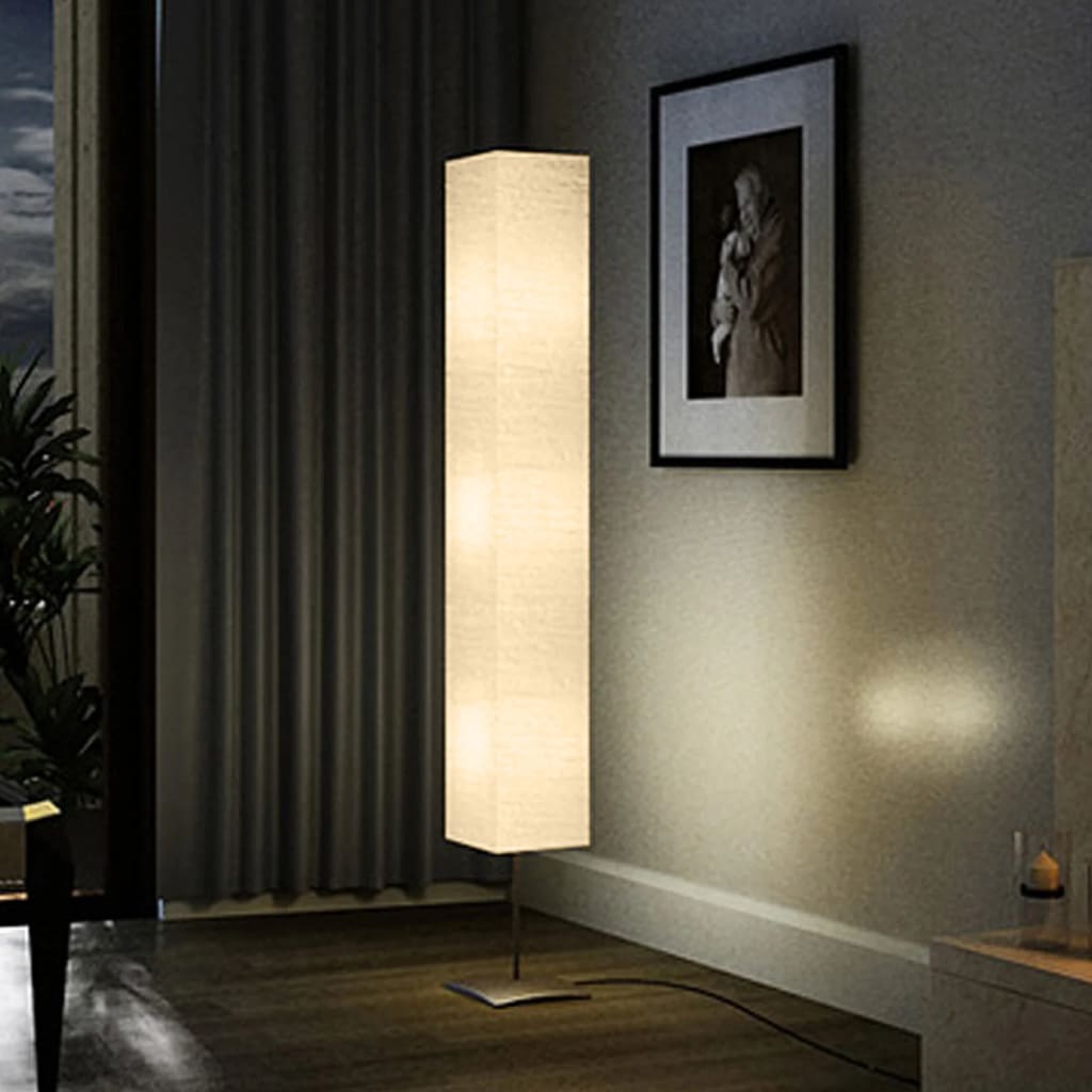 Lampada a Piantana con Supporto in Acciaio 170 cm Beige vidaXL - 7