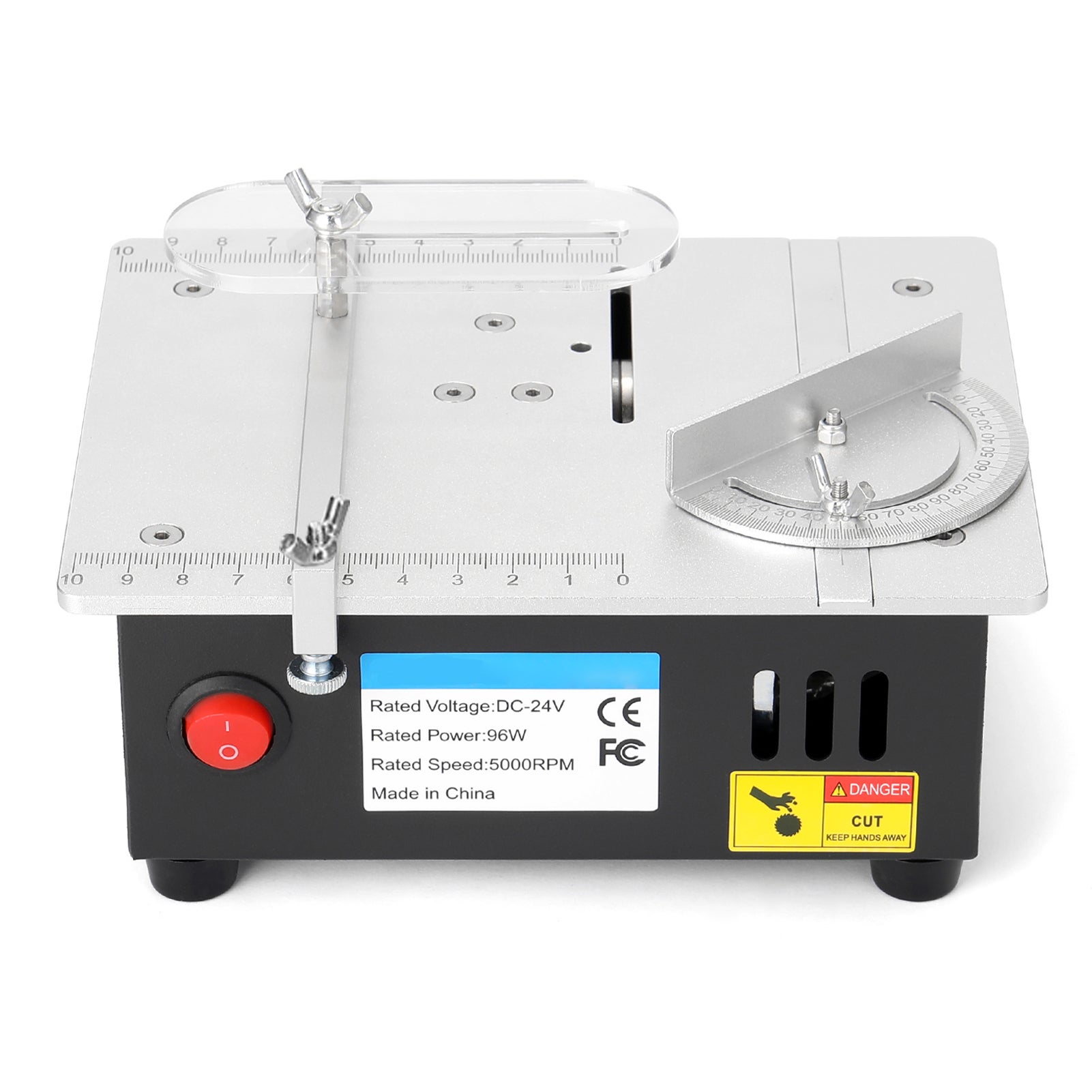 Mini sega da tavolo da 96 W, 7 velocità, alimentazione regolabile, sega da tavolo elettrica - 6